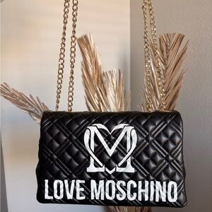 Love Moschino Black Quilted Shoulder Bag